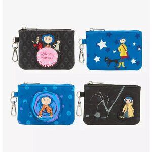 Coraline -Version 2- Glow in the Dark Stars /w Cat Card Holder Coin Purse - NEW